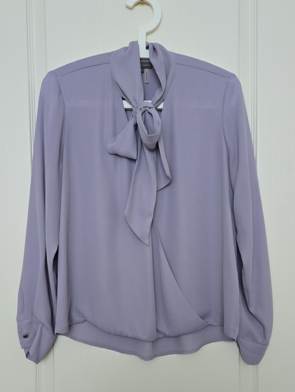Vince Camuto Lavendar Tie-Neck Blouse